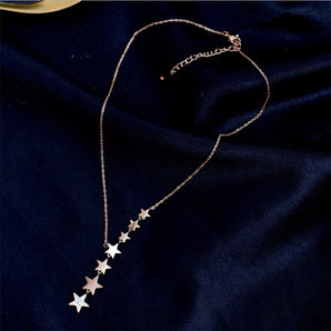 18K gold-plated stainless steel star necklace