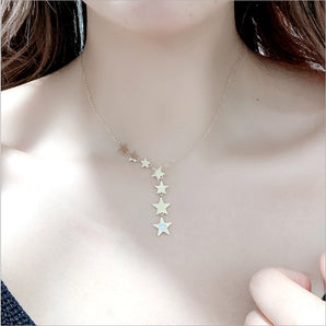 18K gold-plated stainless steel star necklace