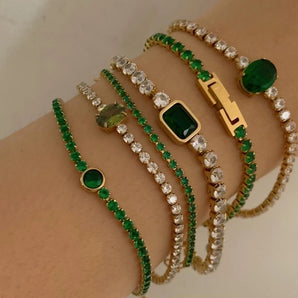 Bulk Geometric Zircon Stainless Steel Bracelets