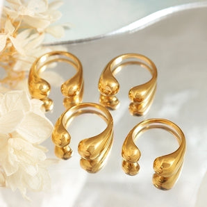 Irregular Geometric 18K Gold Open Ring