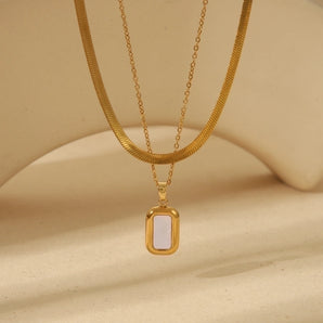 Simple Commute Irregular Pearl Pendant Necklace