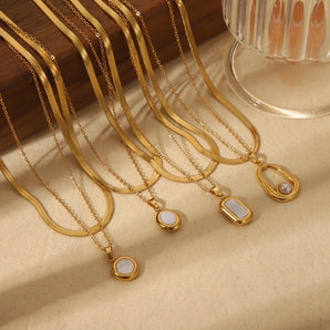 Simple Commute Irregular Pearl Pendant Necklace