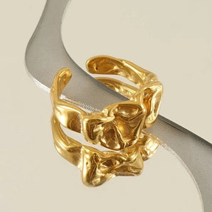 Classical Irregular 18K Gold Plated Ring