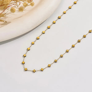 Classic Geometric 18K Gold Stainless Necklace