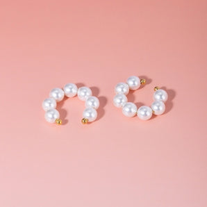 C Shape Pearl Ear Cuffs