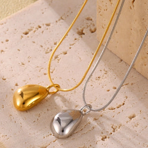 Vintage Geometric Pearl Gold Pendant Necklace