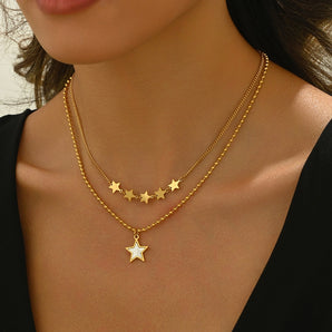 Sweet Star 14K Gold Layered Necklace