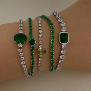Bulk Geometric Zircon Stainless Steel Bracelets