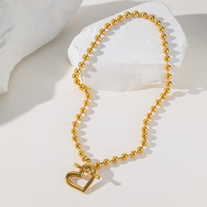 Elegant Heart Stainless Steel Pendant Necklace