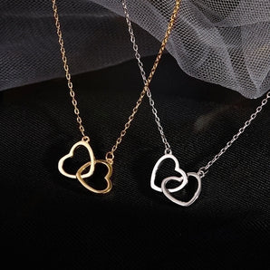 Simple style heart 304 stainless steel necklace.
