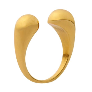 Irregular Geometric 18K Gold Open Ring