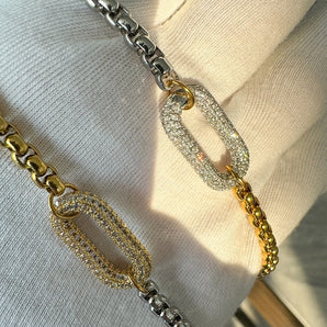 Hexagram Zircon 18K Gold Plated Necklace