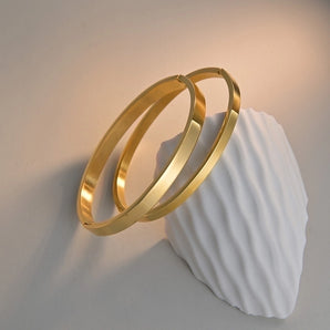 Bulk Simple Geometric Gold Plated Bangles