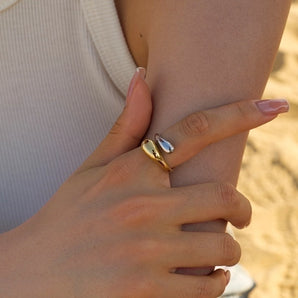 Casual snake 304 stainless steel plating rings.