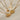 Beach starfish shell pendant necklace, gold-plated.
